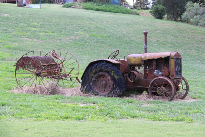 Rusty Tractor in Field — Green