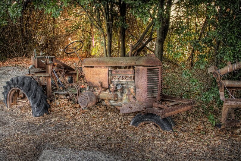Rusty Tractor in Woods
