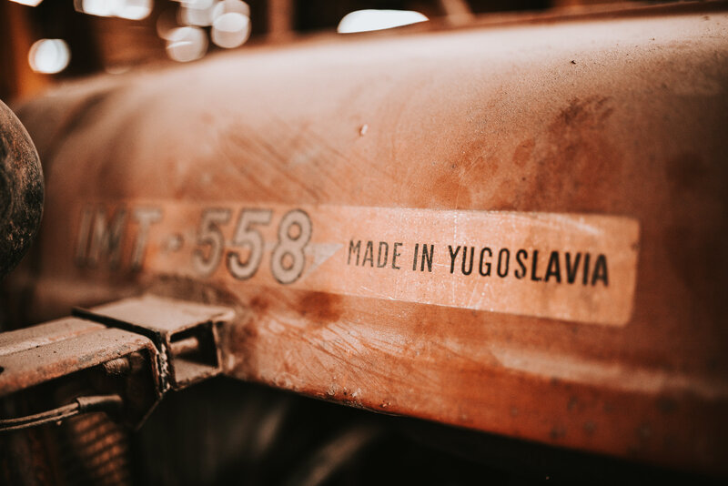 Rusty Tractor Label