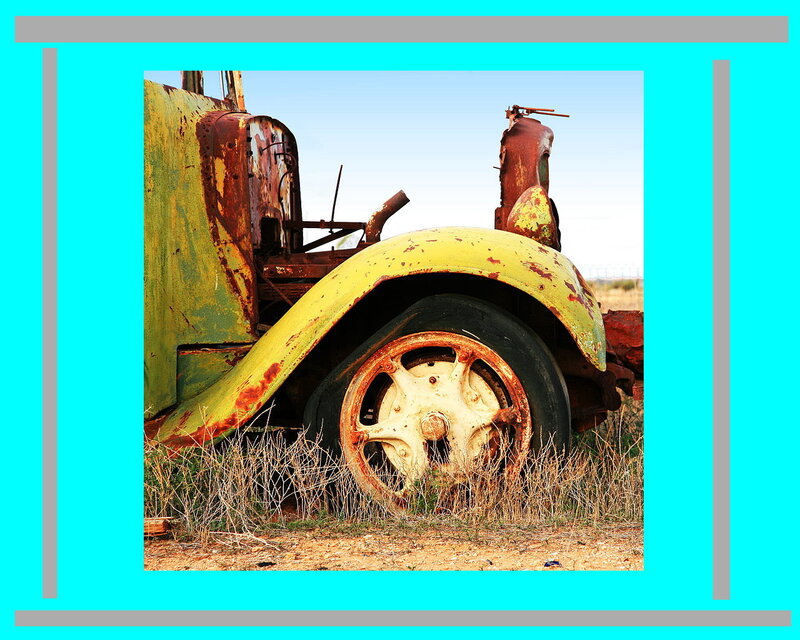 Rusty Tractor Wheel