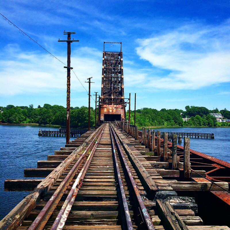Rusty Train Bridge — Blue