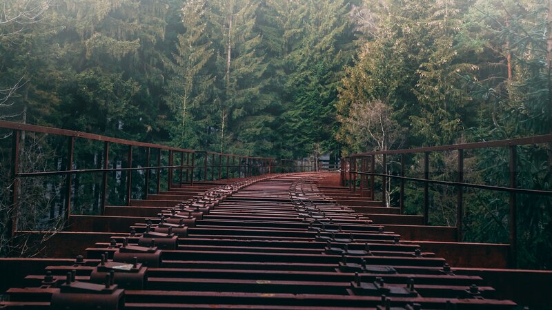 Rusty Train Bridge — Brown