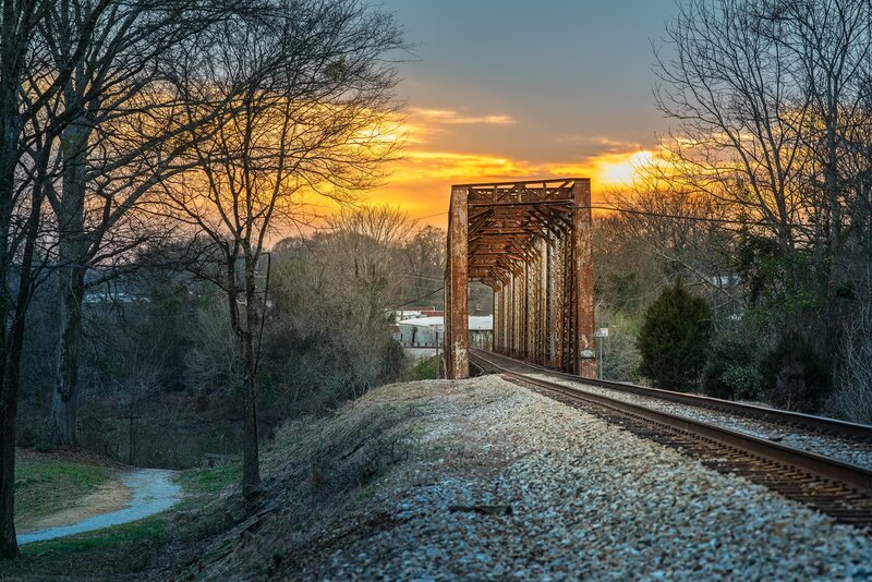 Rusty Train Bridge — Orange