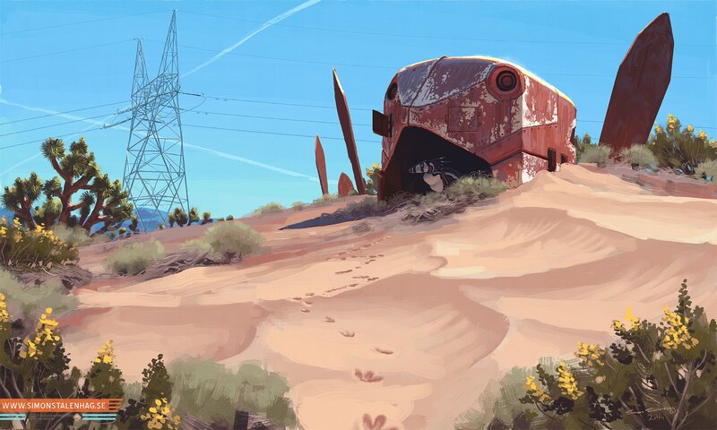 Rusty Train Car in Desert