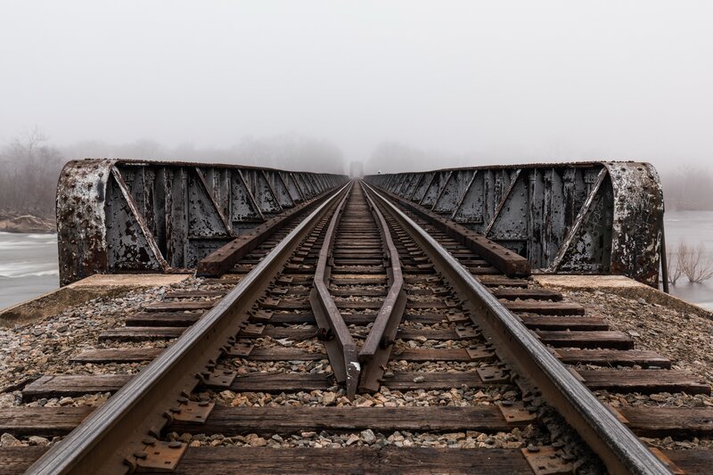 Rusty Train Tracks — Gray