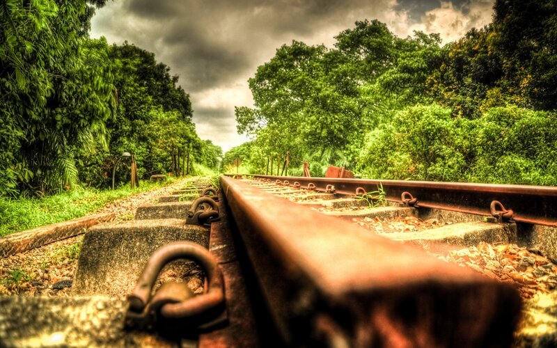 Rusty Train Tracks — Green