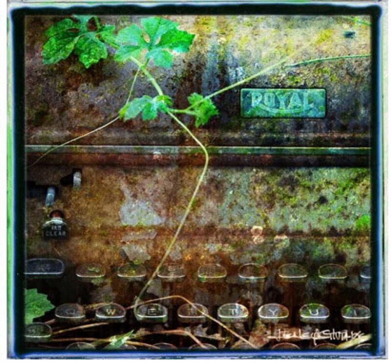 Rusty Typewriter with Vine