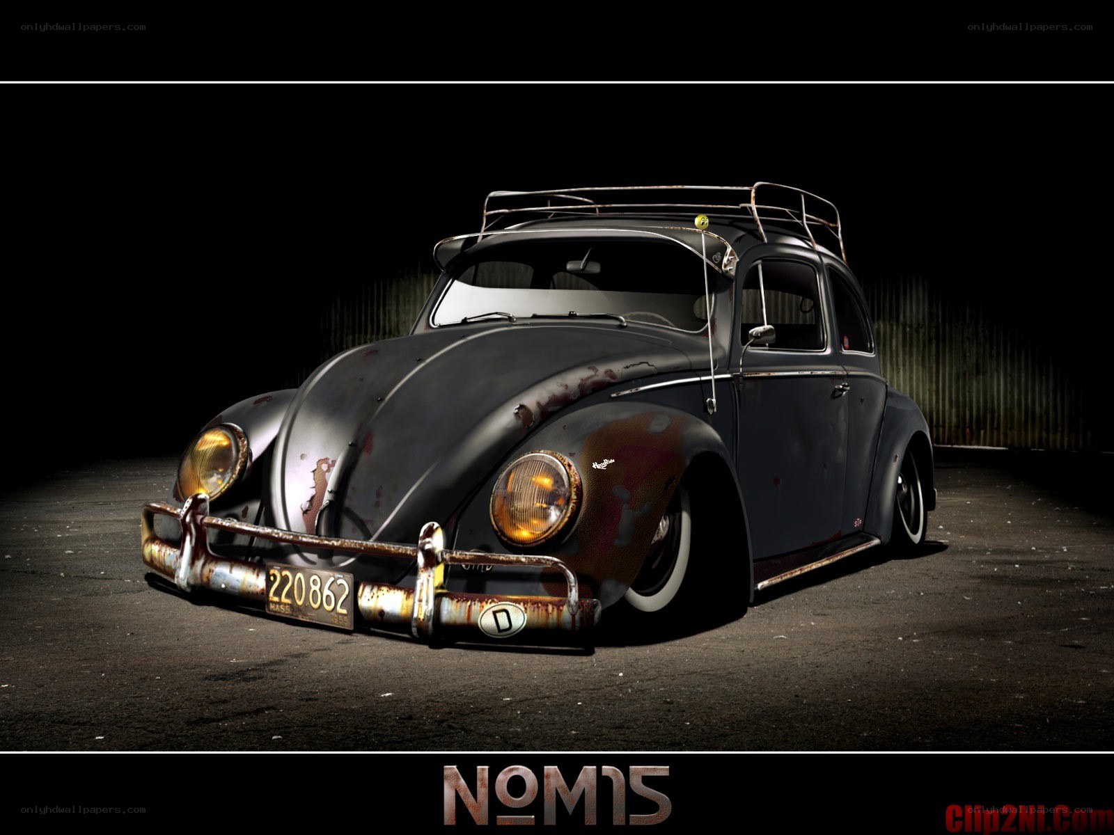rusty vintage beetle car