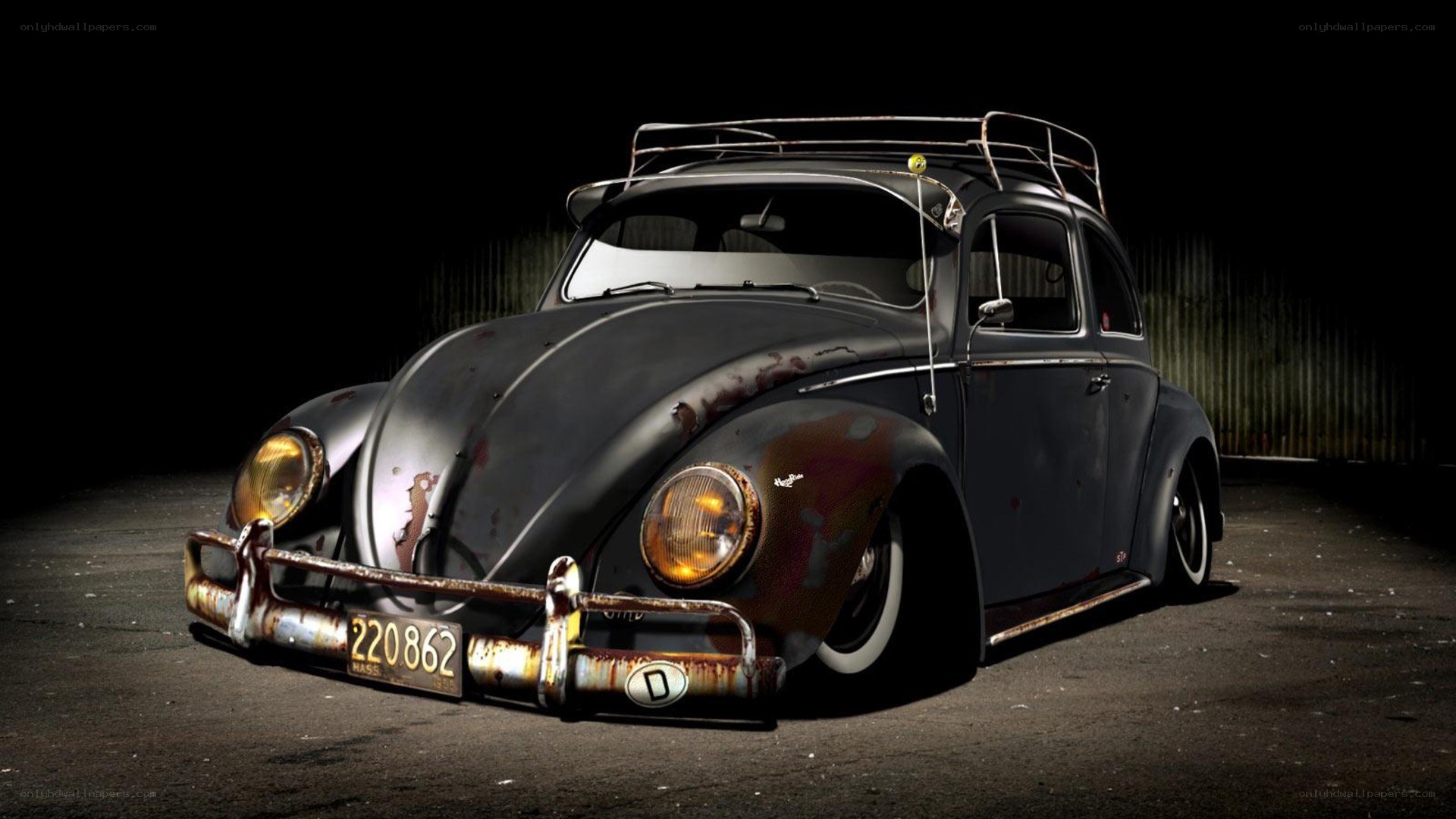 rusty vintage beetle car
