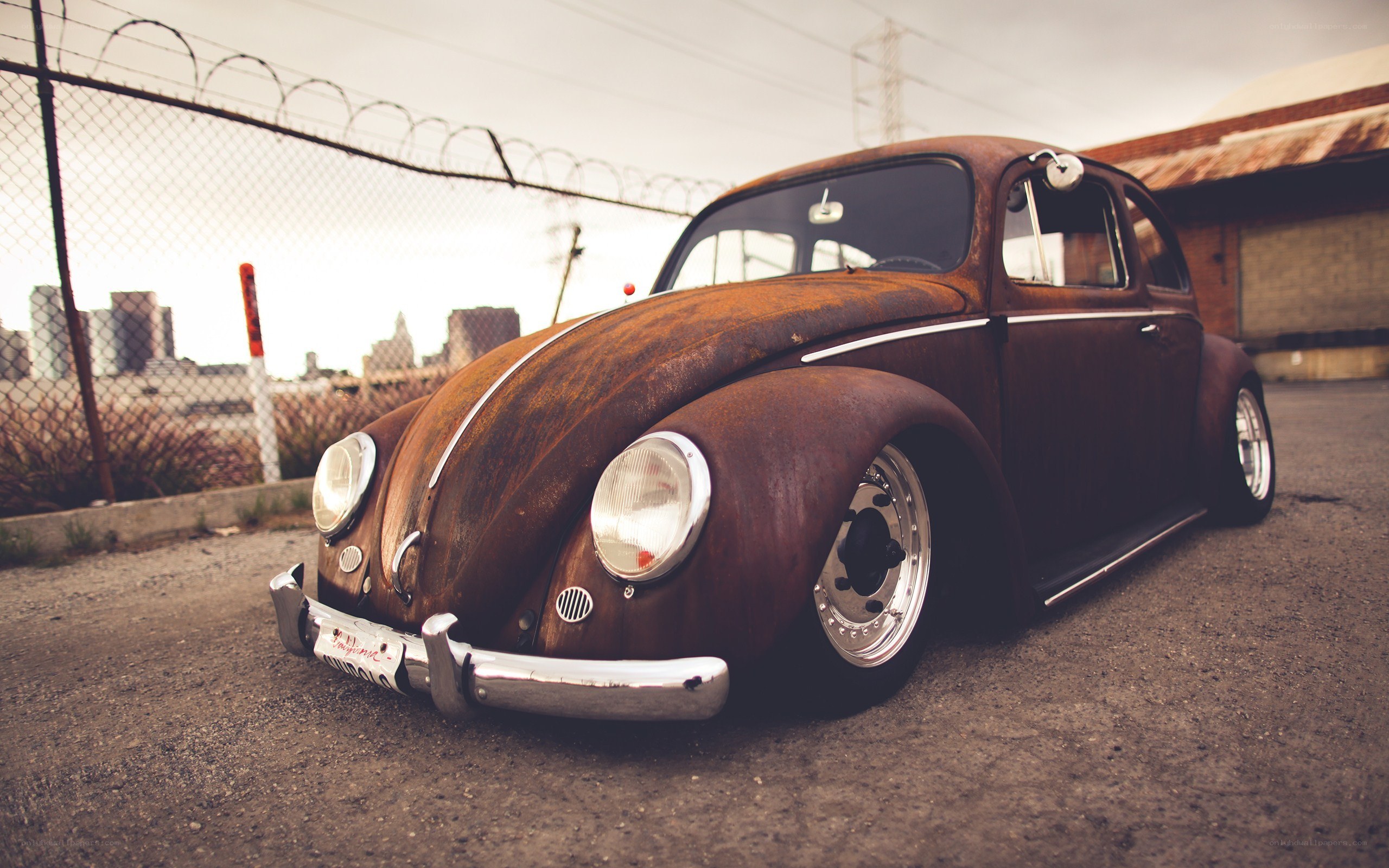 rusty vintage beetle car