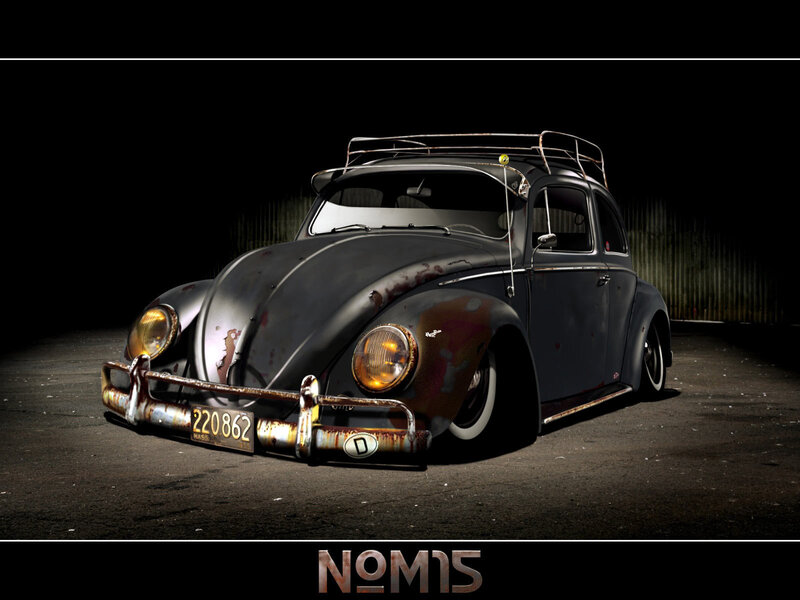 rusty vintage beetle car