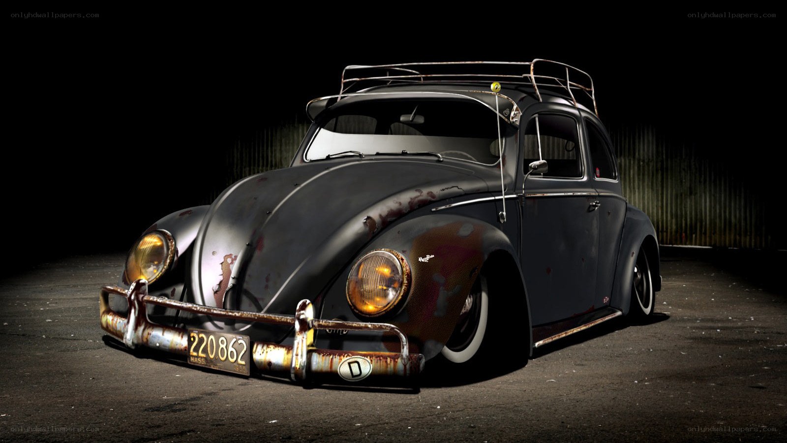 rusty vintage beetle car