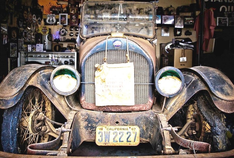 Rusty Vintage Car — Blue