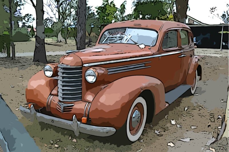 Rusty Vintage Car — Brown, Calm