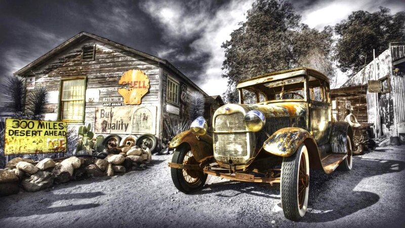 Rusty Vintage Car — Gray