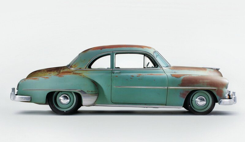 Rusty Vintage Car — Green, Neutral