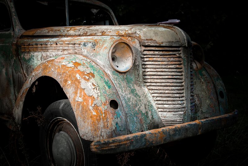 Rusty Vintage Car — Orange