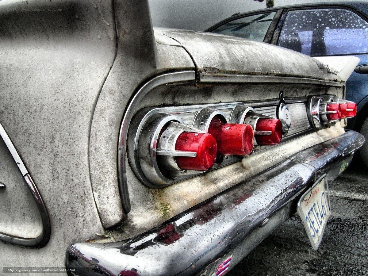 Rusty vintage car rear