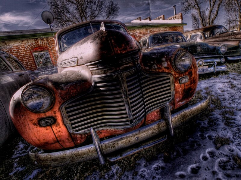 Rusty Vintage Cars — Red