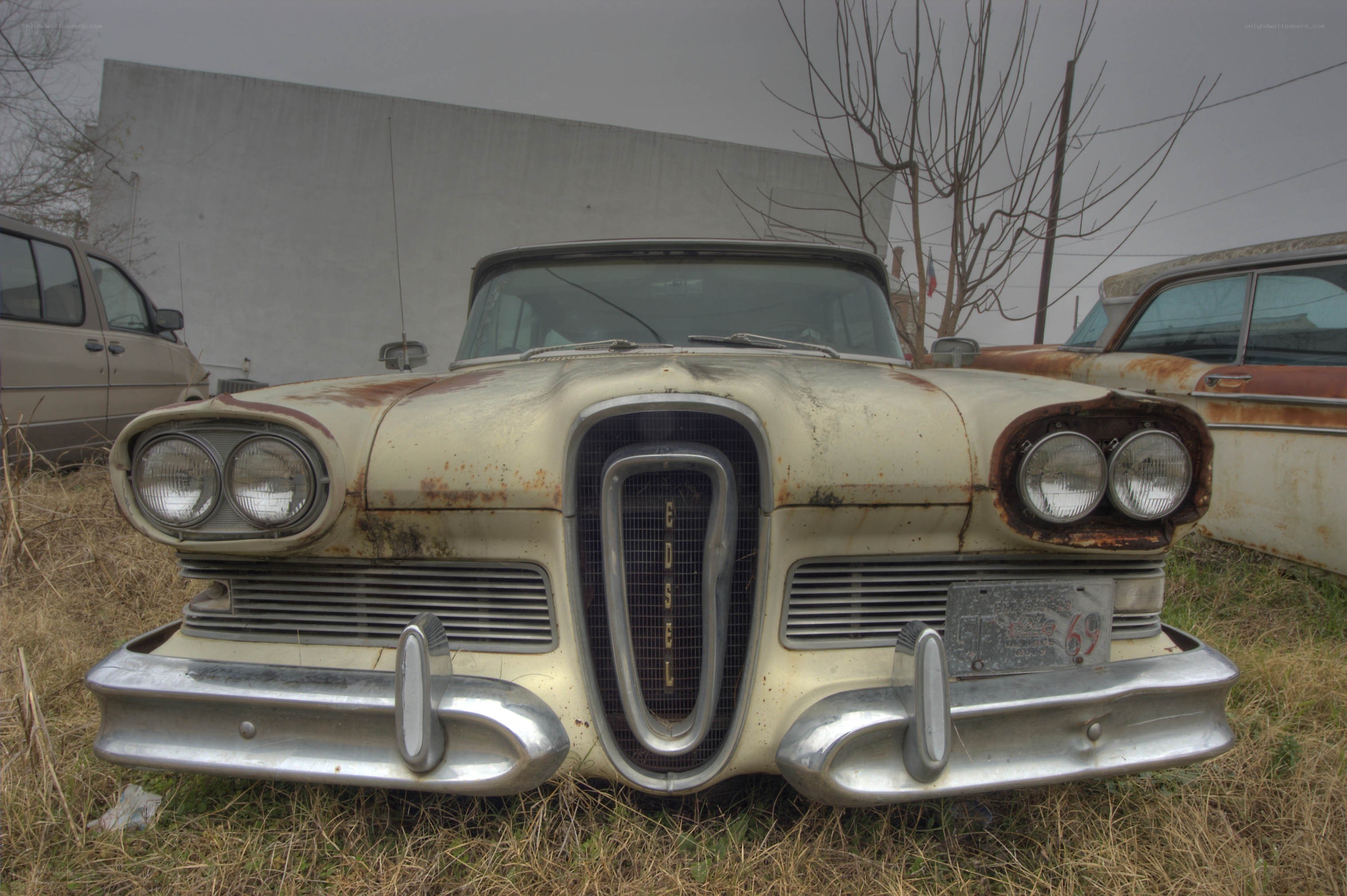 Rusty vintage Edsel car