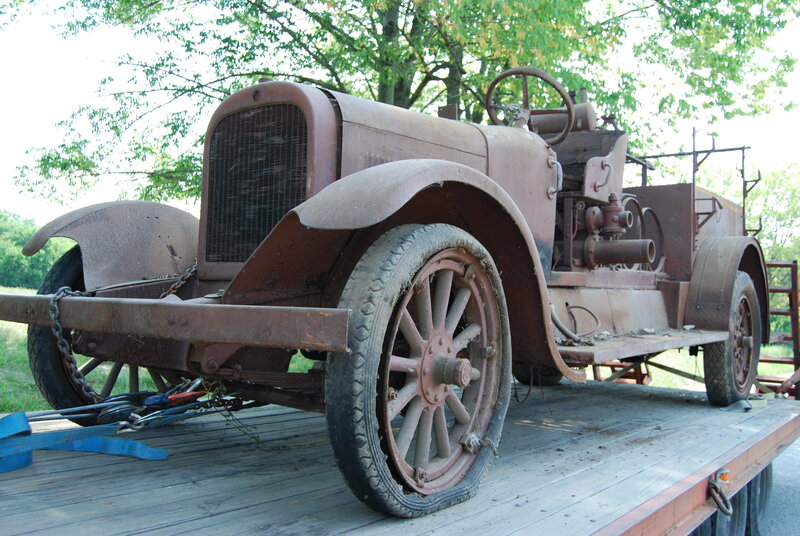 Rusty vintage fire truck
