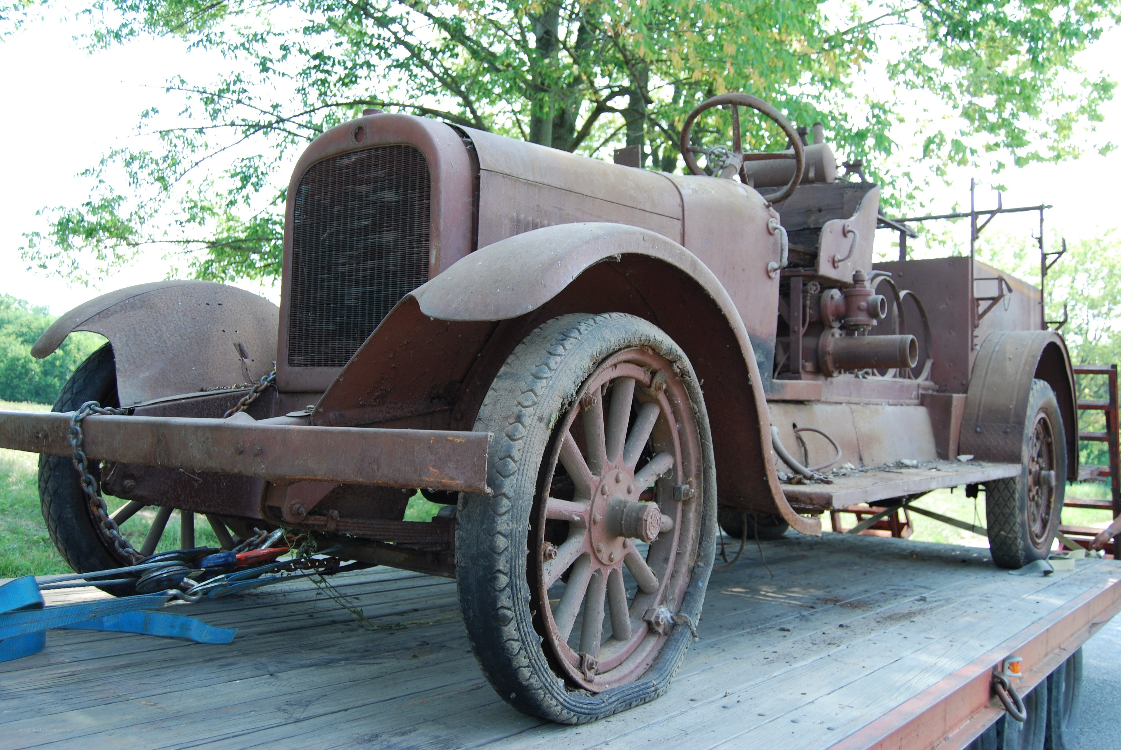 Rusty vintage fire truck