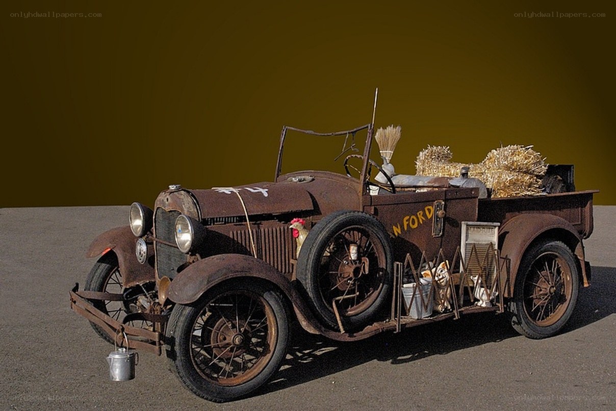 Rusty vintage Ford truck