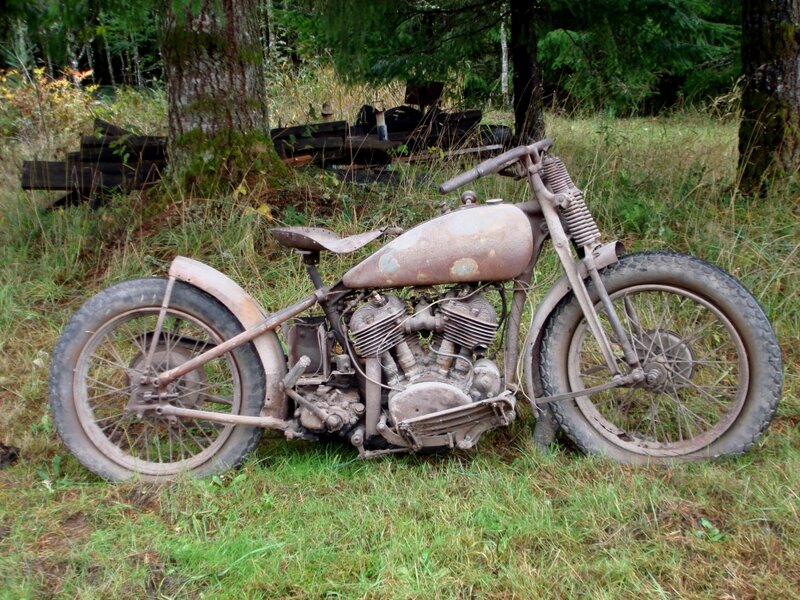 Rusty Vintage Motorcycle