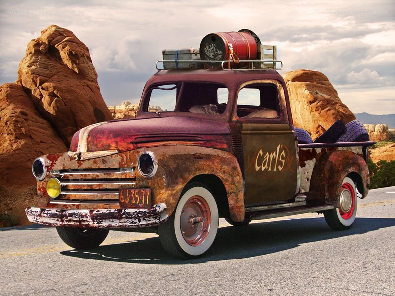 rusty vintage pickup truck