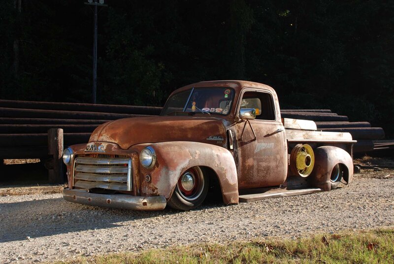 Rusty Vintage Pickup Truck — Brown, Dramatic, Afternoon