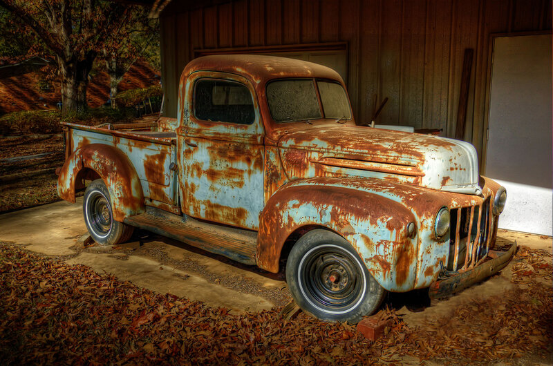Rusty Vintage Pickup Truck — Brown
