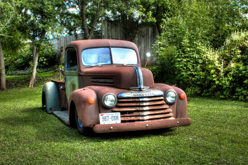 Rusty Vintage Truck — Green, Serene