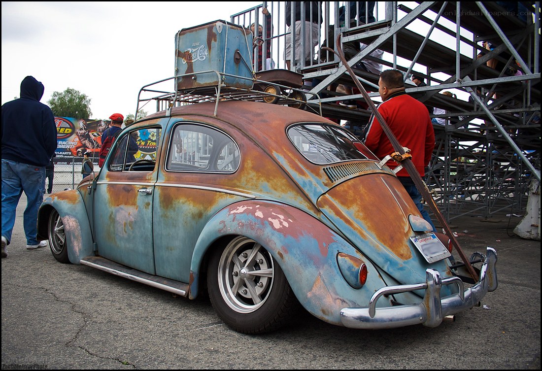Rusty vintage Volkswagen Beetle