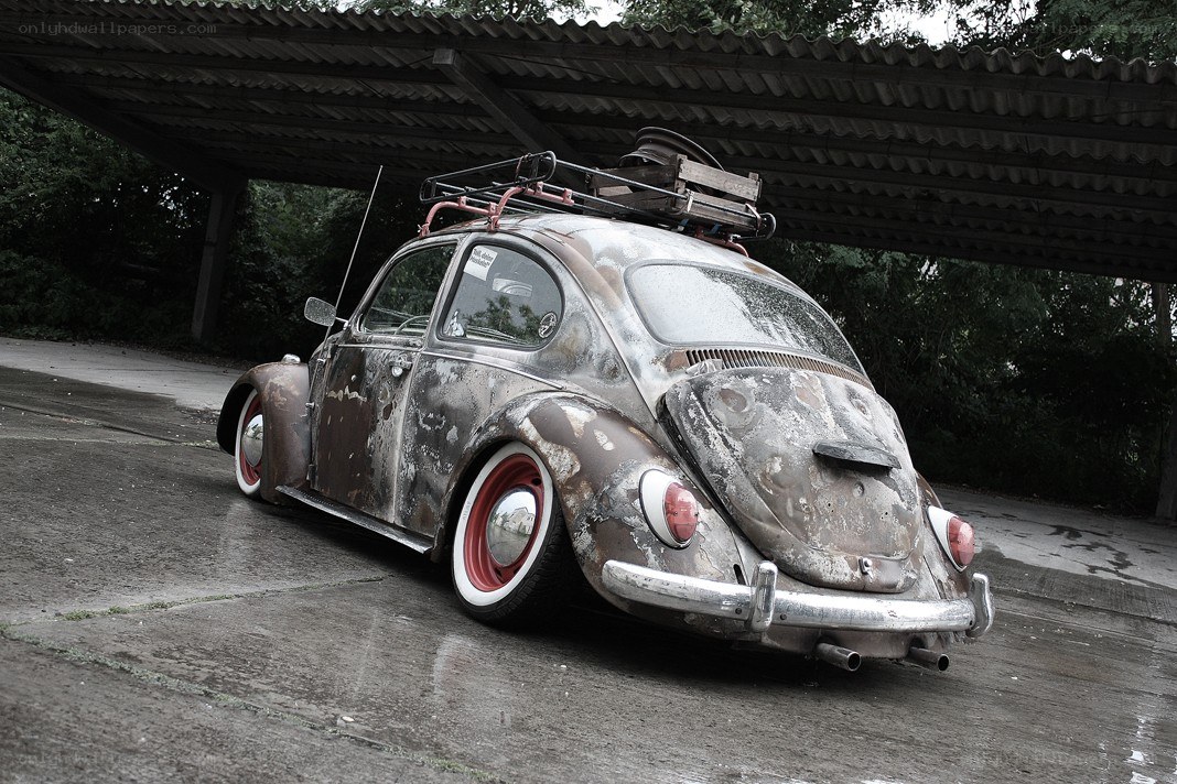 Rusty vintage Volkswagen Beetle
