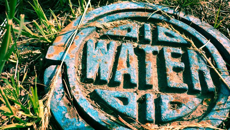 Rusty water main cover