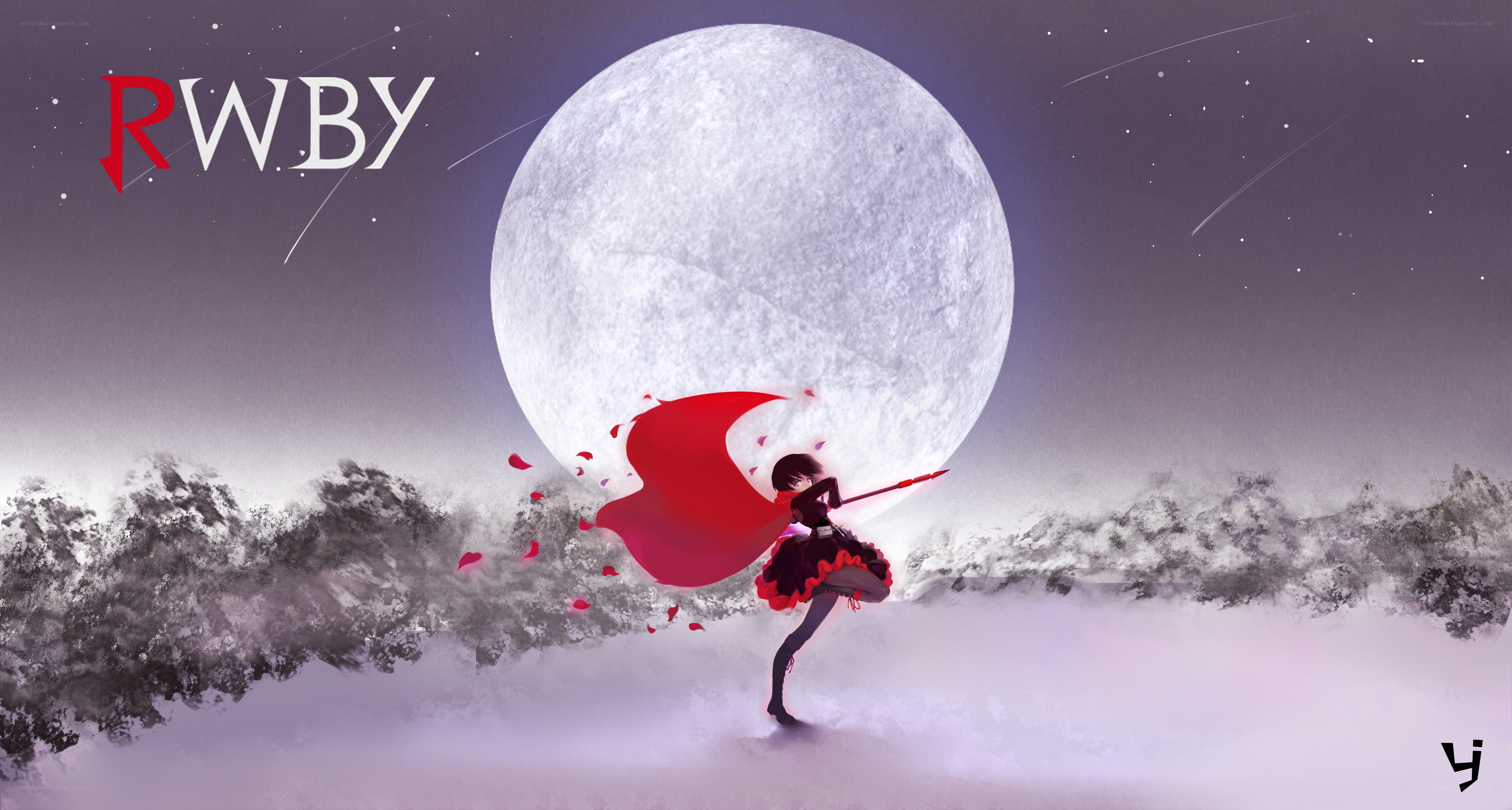 RWBY character in moonlight
