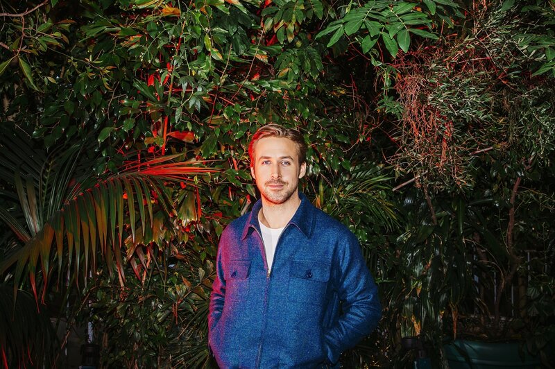 Ryan Gosling in blue jacket