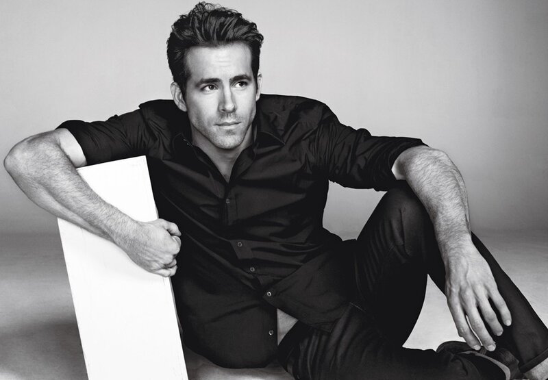Ryan Reynolds in black shirt