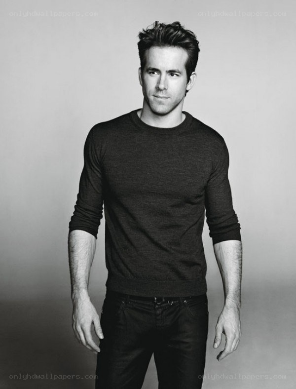 Ryan Reynolds in black sweater