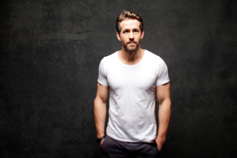 Ryan Reynolds in white t-shirt