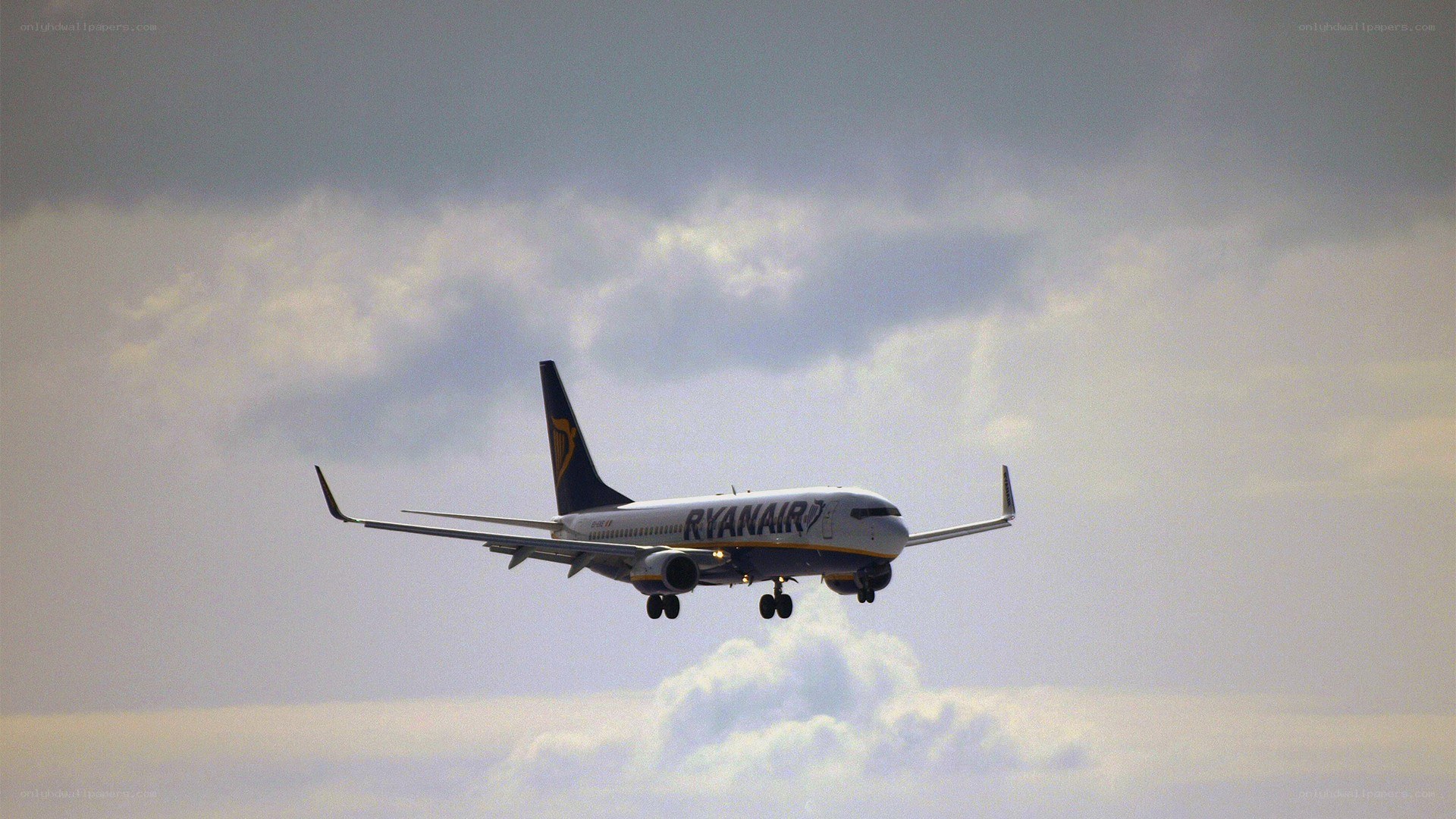 Ryanair plane in flight