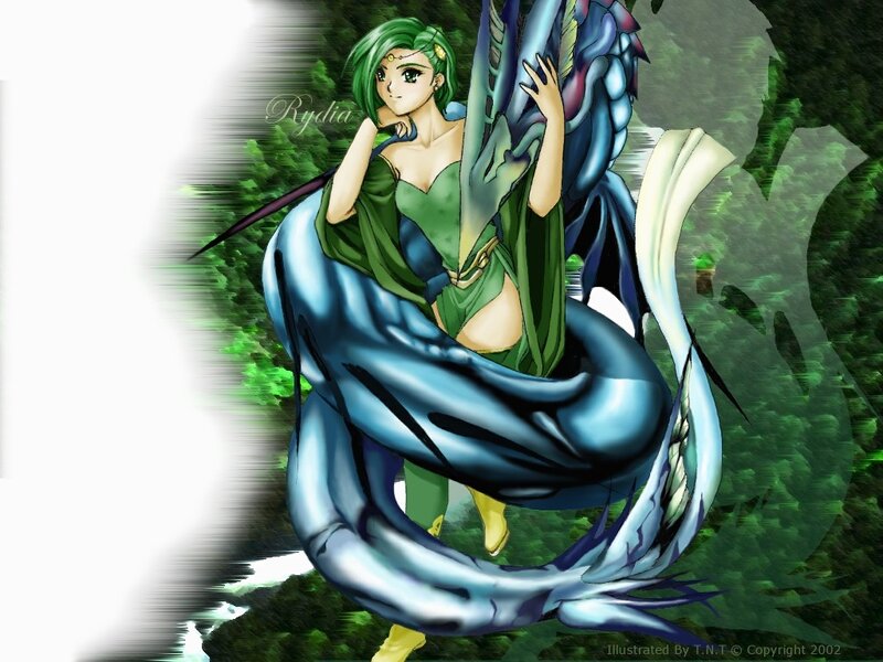 Rydia with a dragon