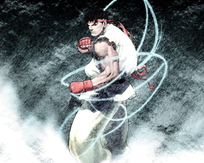 Ryu in fighting stance