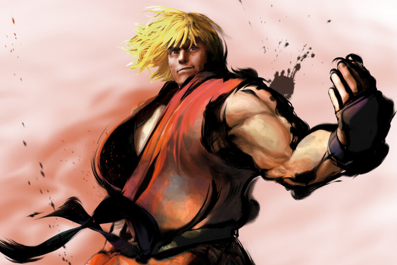 Ryu in fighting stance