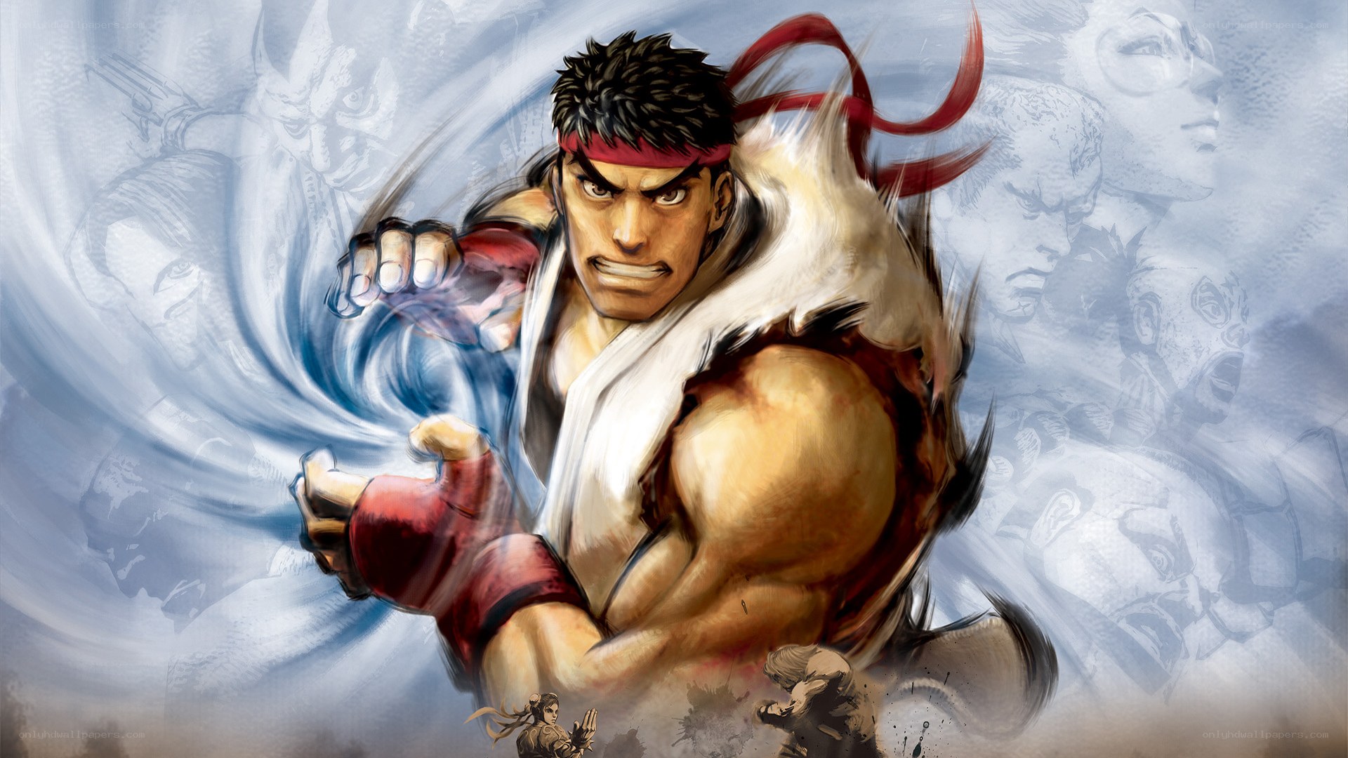 Ryu in fighting stance