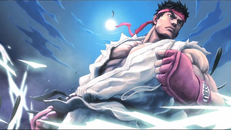 Ryu in Fighting Stance — Blue
