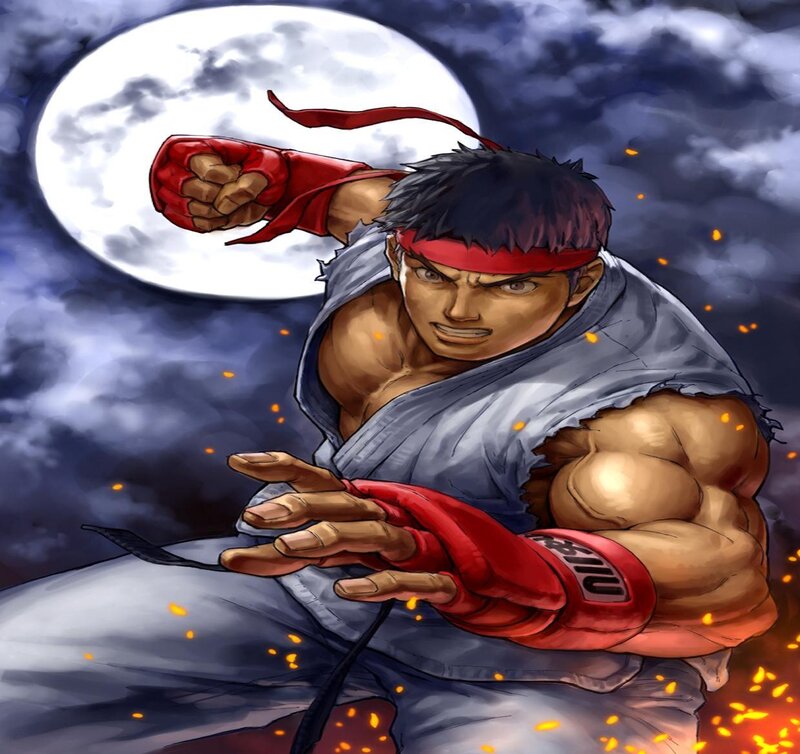 Ryu in Fighting Stance — Red