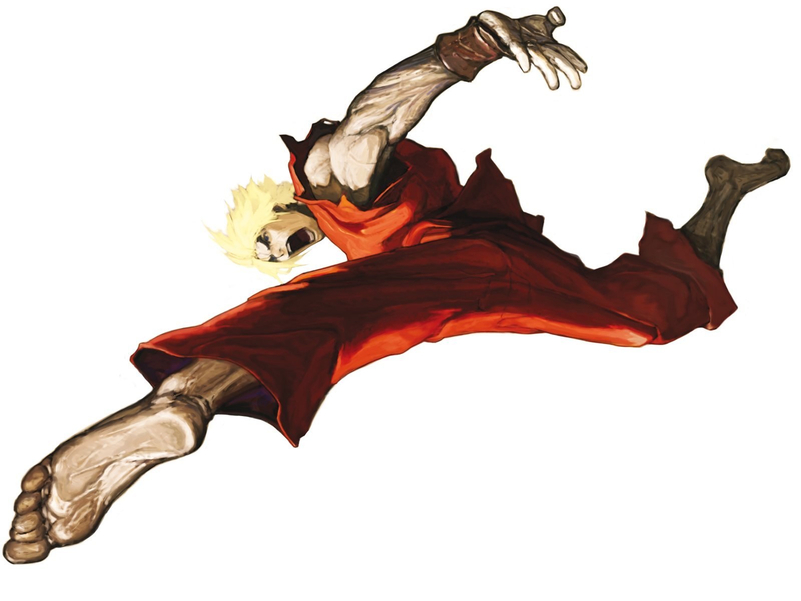 Ryu in mid-air kick