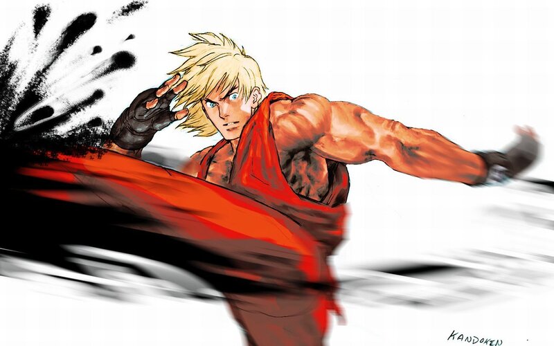 Ryu performing a kick