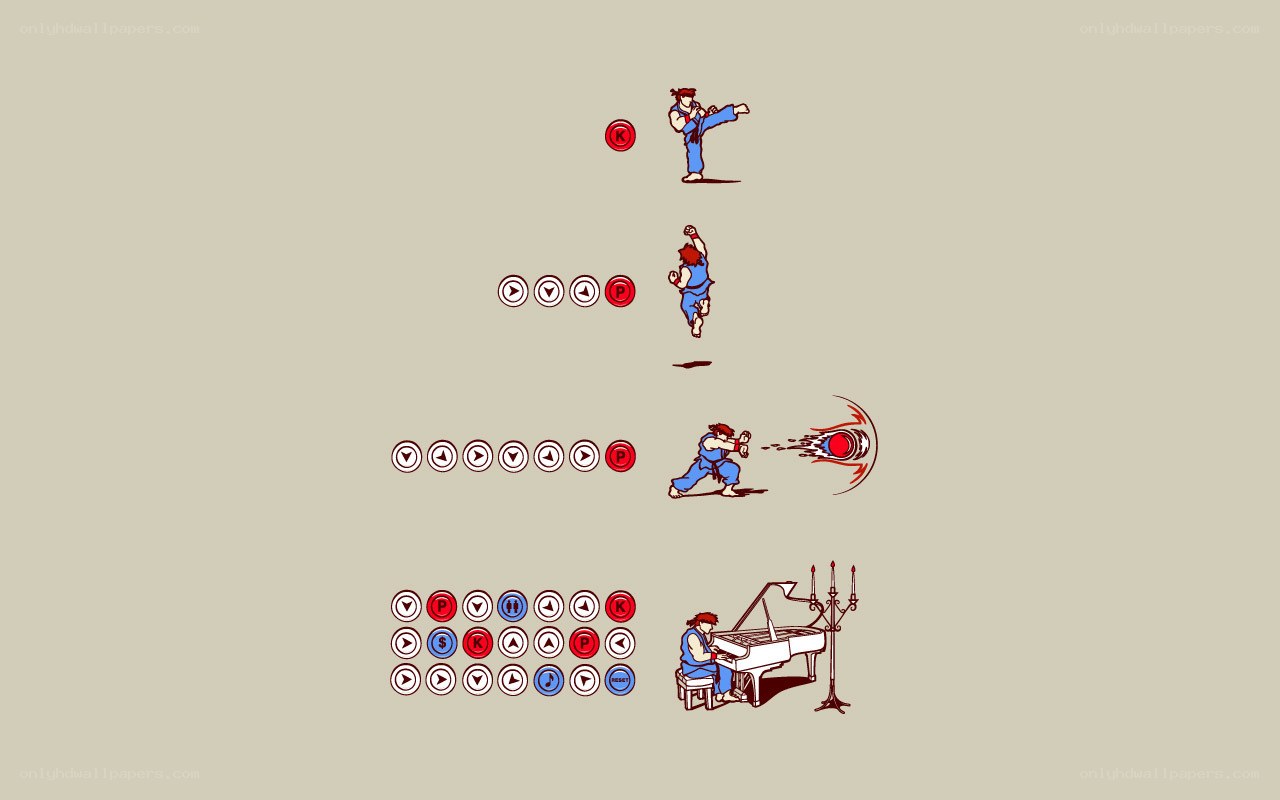 Ryu's fighting moves